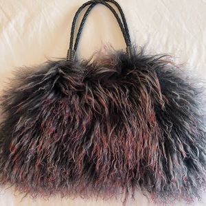 Women's Mongolian Sheep Fur Purse